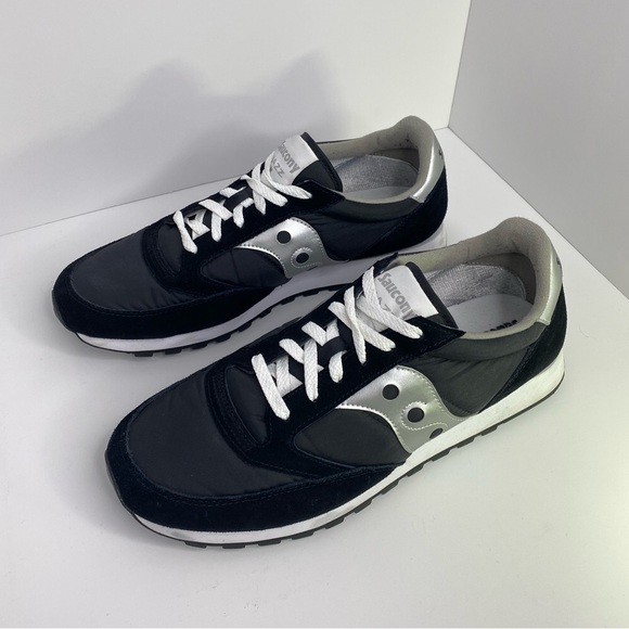 SAUCONY JAZZ ORIGINAL MENS NYLON SUEDE LACE UP 80’s RETRO TRAINERS SIZE 13 - Picture 4 of 11